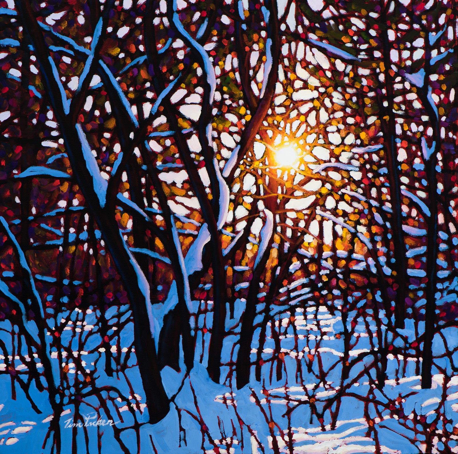 Landscape “Fire & Ice” by Tim Packer – giclee on canvas.