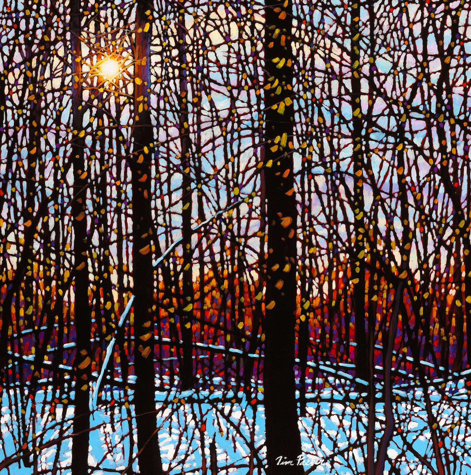 Landscape “Golden Sparkle” by Tim Packer – giclee on canvas.