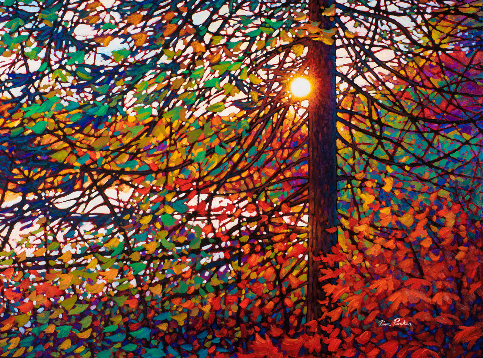 Landscape “Morning Light Brent Road” by Tim Packer – giclee on canvas.
