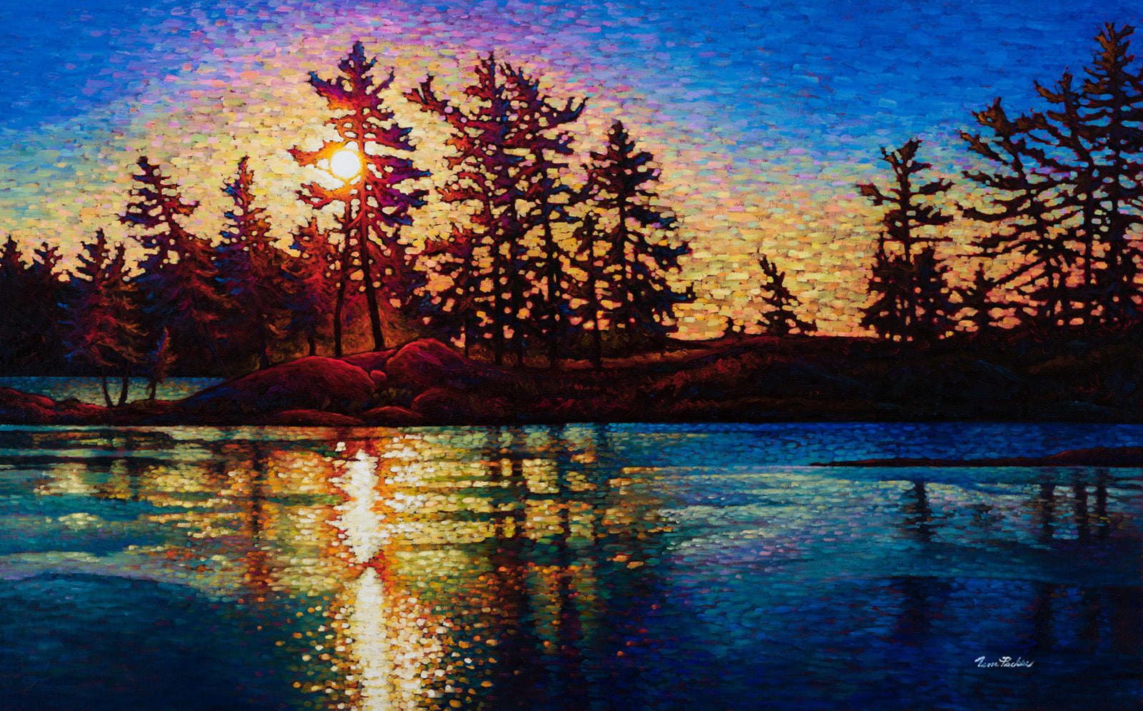 Landscape “Waiting For Dawn” by Tim Packer – giclee on canvas.