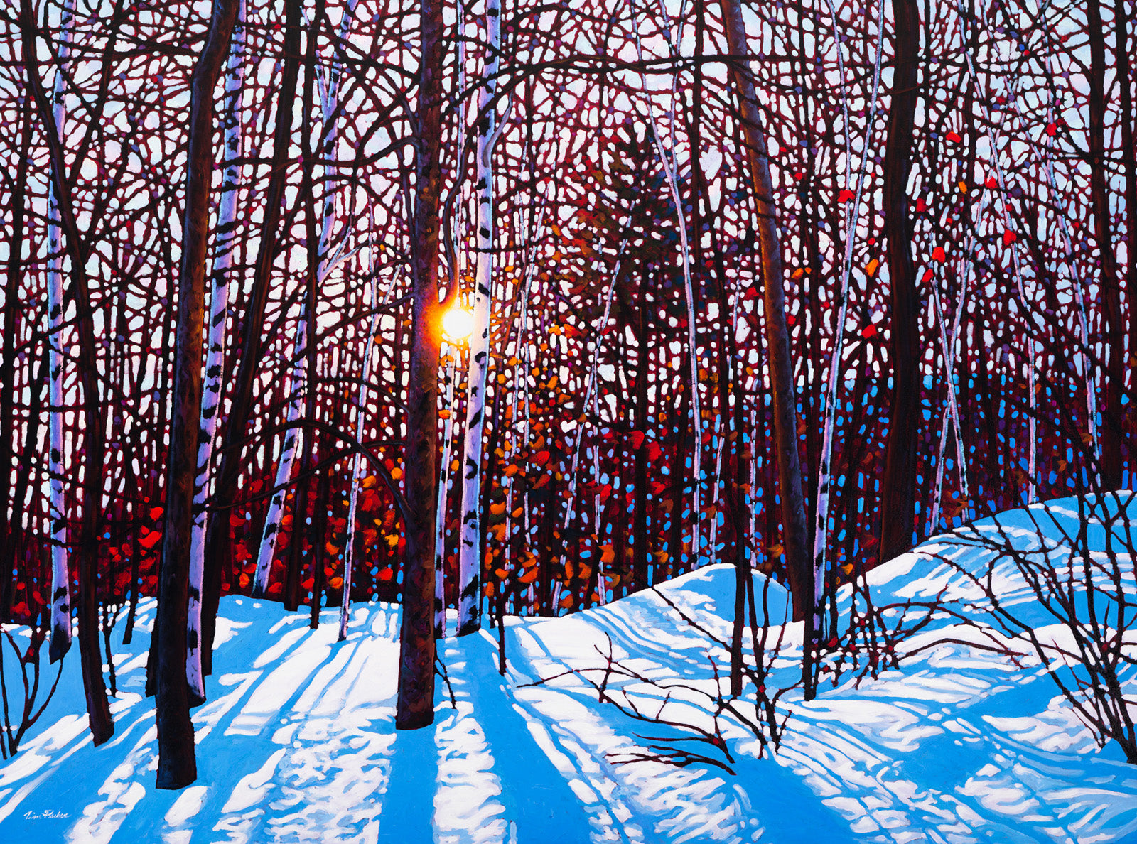 Landscape “Winter Rhapsody” by Tim Packer – giclee on canvas.