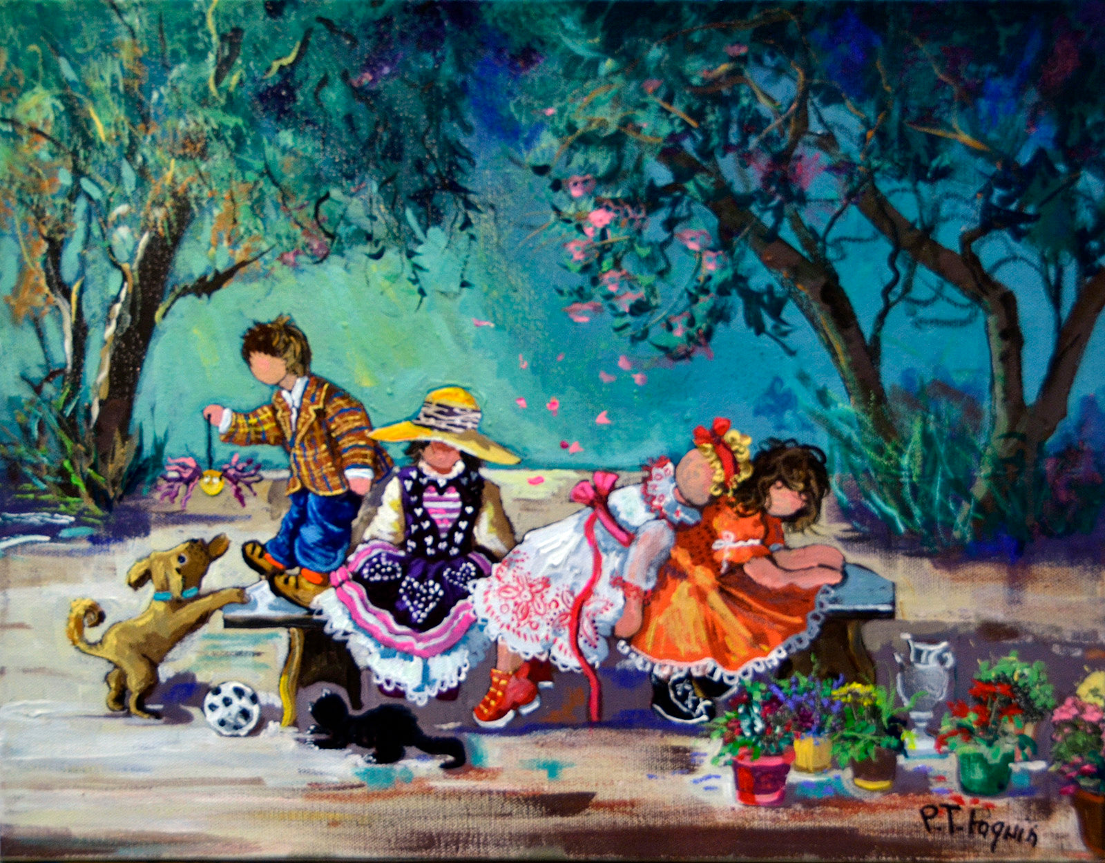 Children “Reflexion” by Pauline Paquin – acrylic on canvas.
