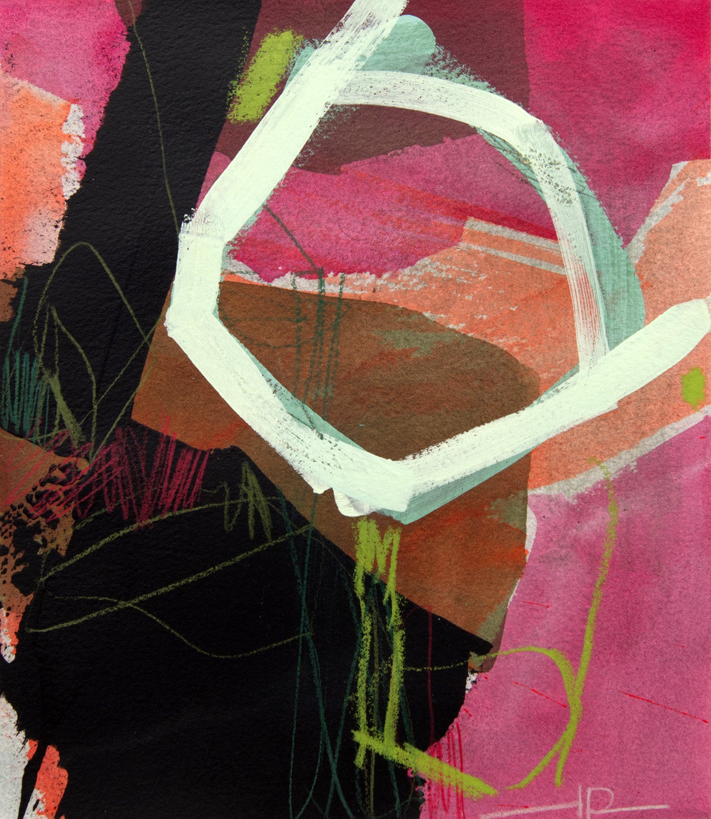 Abstracts “Belle Epoque” by Jacques Pilon – mixed media on paper.