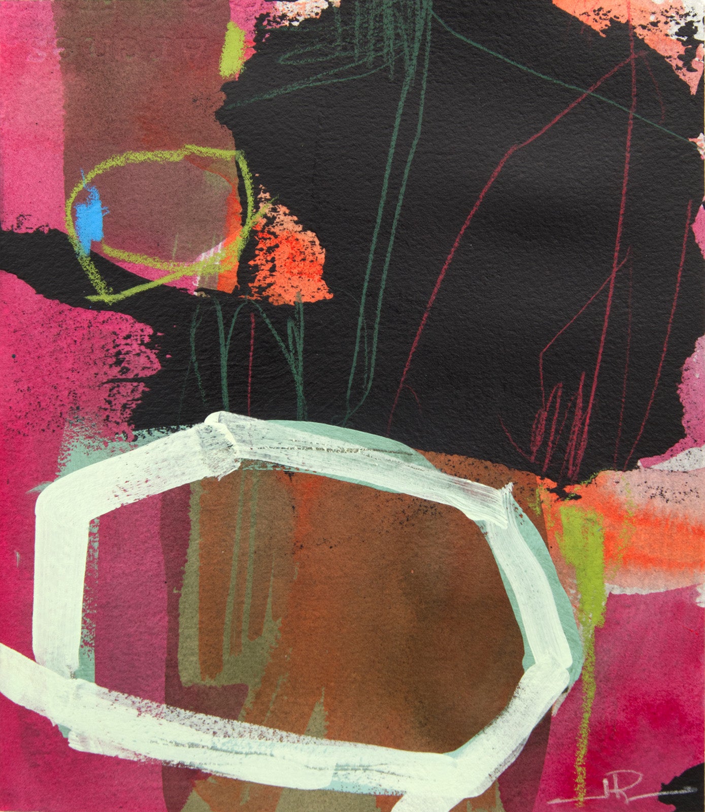 Abstracts “Ego” by Jacques Pilon – mixed media on paper.