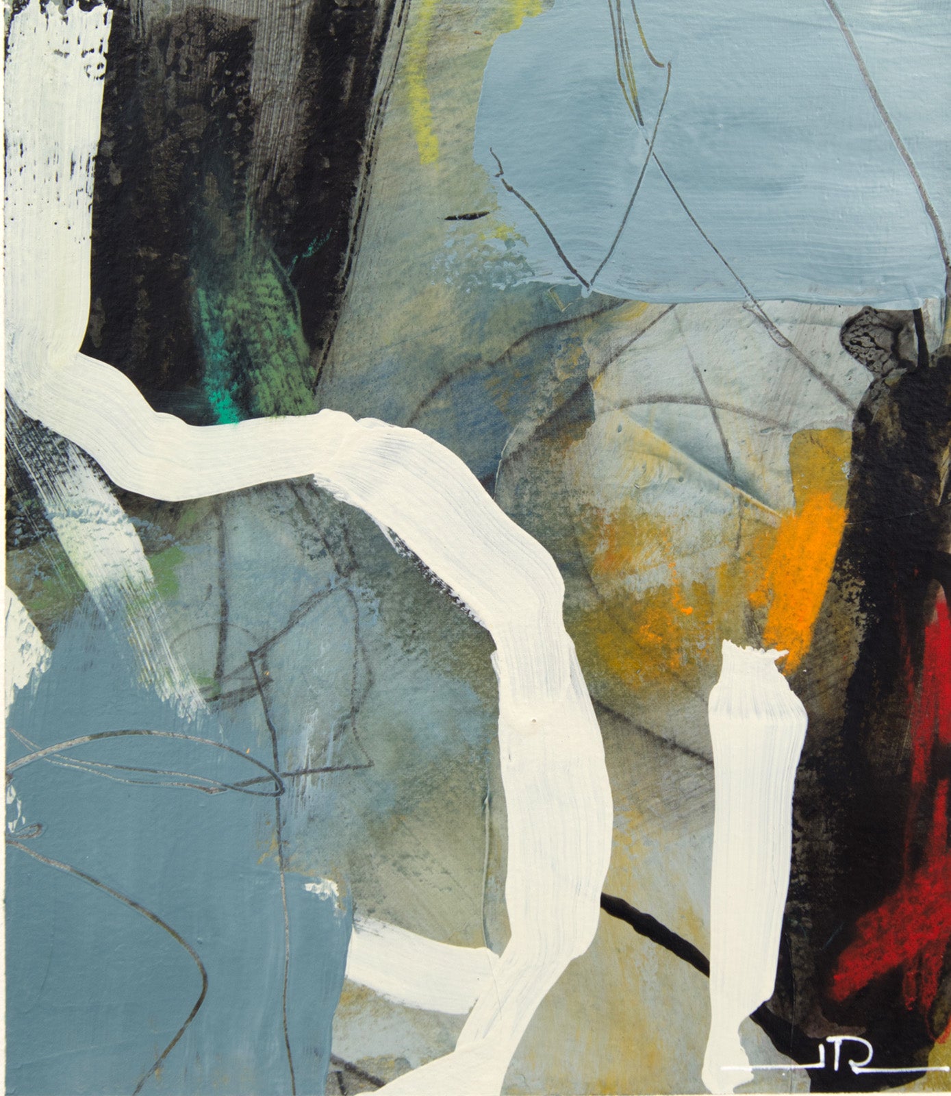 Abstracts “Fracture” by Jacques Pilon – mixed media on paper.