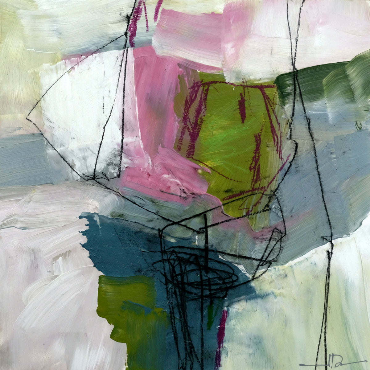 Early Rose By Jacques Pilon - Mixed Media on Panel.