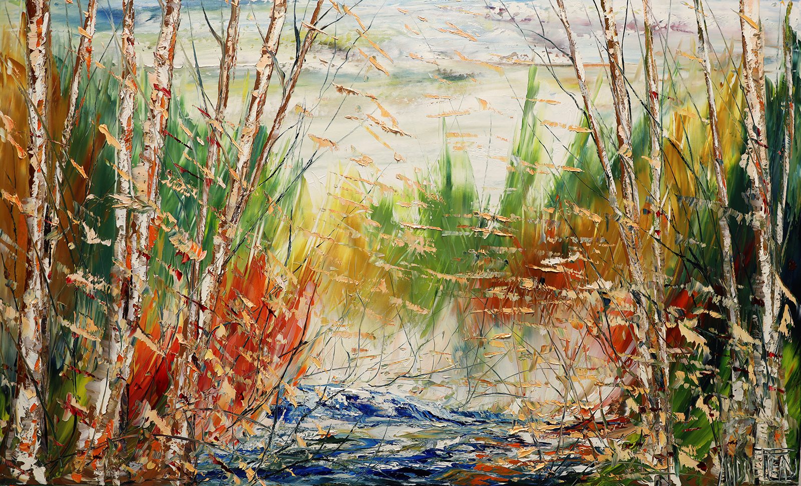 Landscape “Nature Canadienne” by Andre Pleau – oil on canvas.