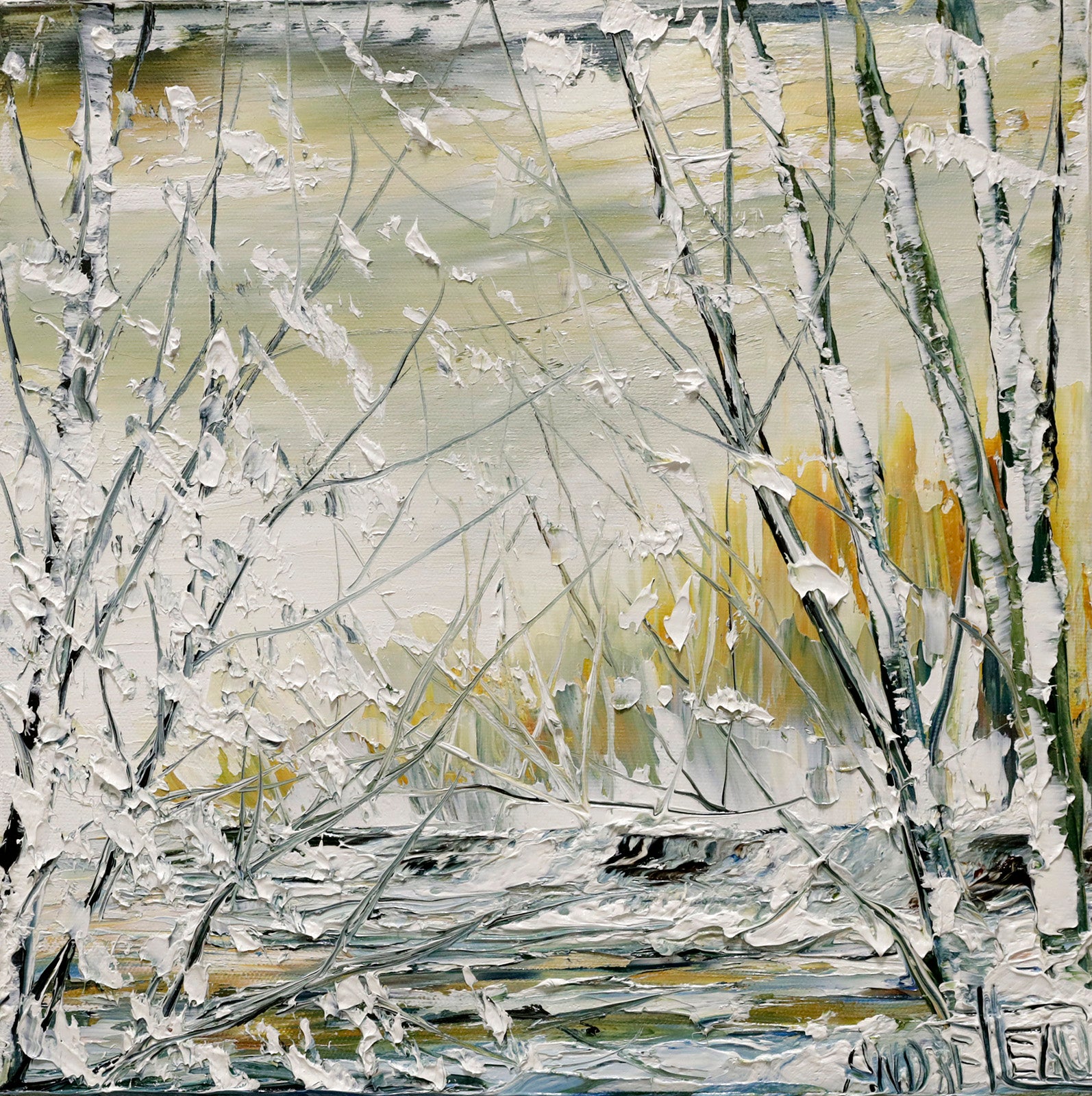 Landscape “Havre De Calme” by Andre Pleau – oil on canvas.