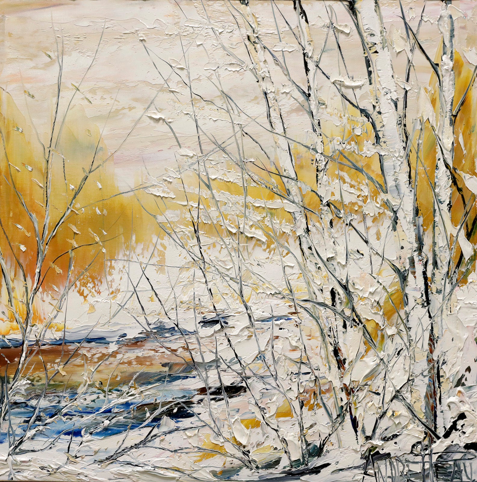 Landscape “Oasis De Silence” by Andre Pleau – oil on canvas.