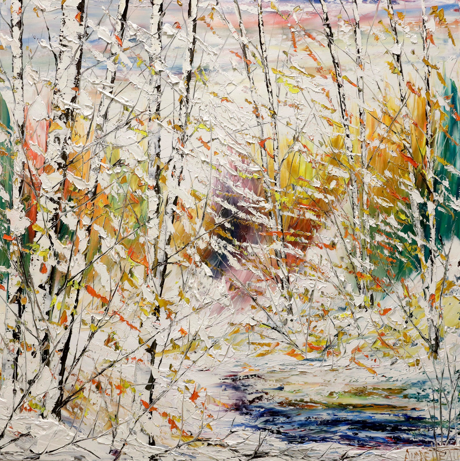 Landscape “La Beaute Du Silence” by Andre Pleau – oil on canvas.