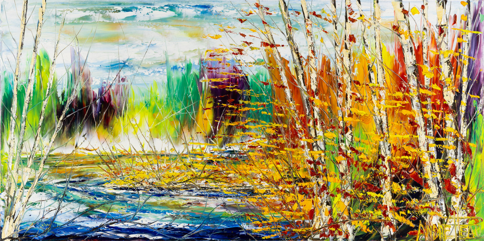 Landscape “Metamorphose” by Andre Pleau – oil on canvas.