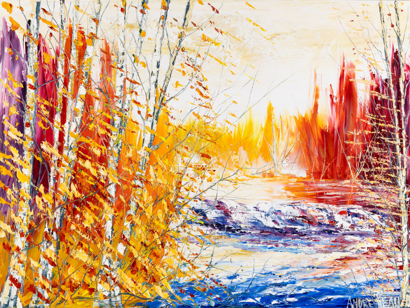 Landscape “Decor Enchanteur” by Andre Pleau – oil on canvas.