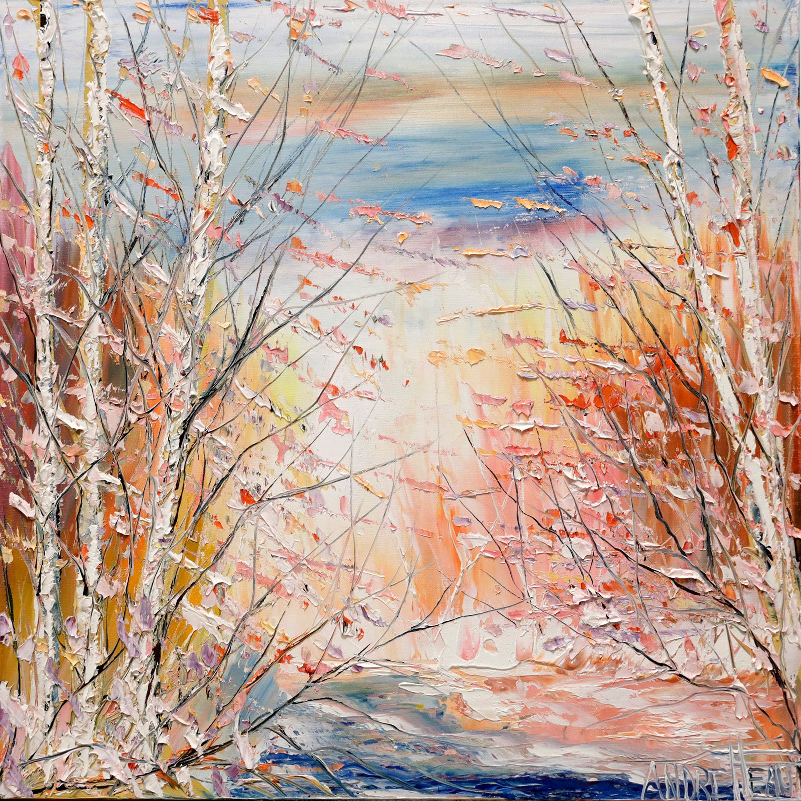 Landscape “Repos Pour L'Esprit” by Andre Pleau – oil on canvas.