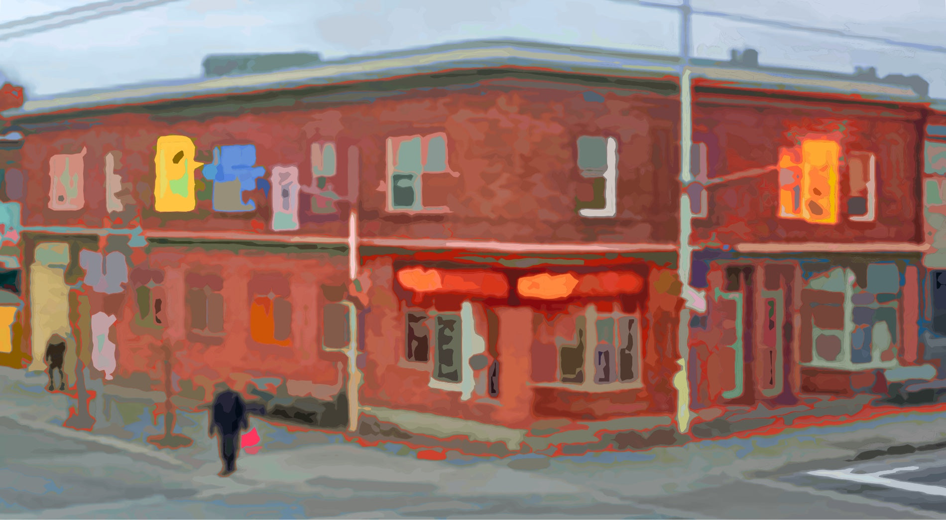 Cityscape “Preston & Somerset” by Martin Brooks – digital print on paper.