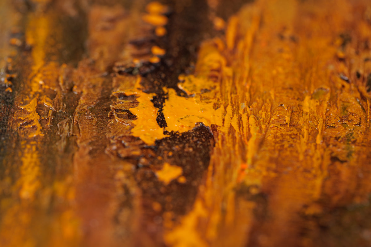 Qian Xiao, "Body Mind Spirit #55," detail view, mixed media on canvas