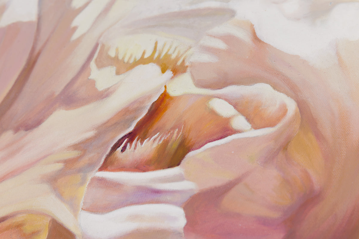 Qian Xiao, "Body Mind Spirit #55," detail view, mixed media on canvas