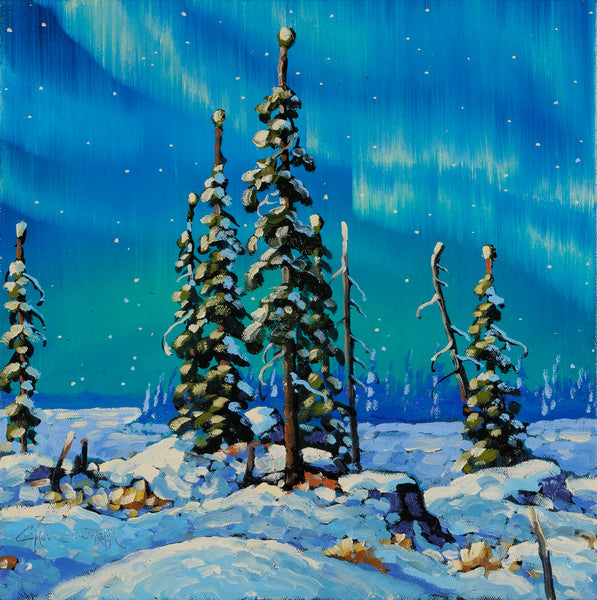 On The Edge Of Great Slave Lake By Rod Charlesworth - Oil on Canvas.