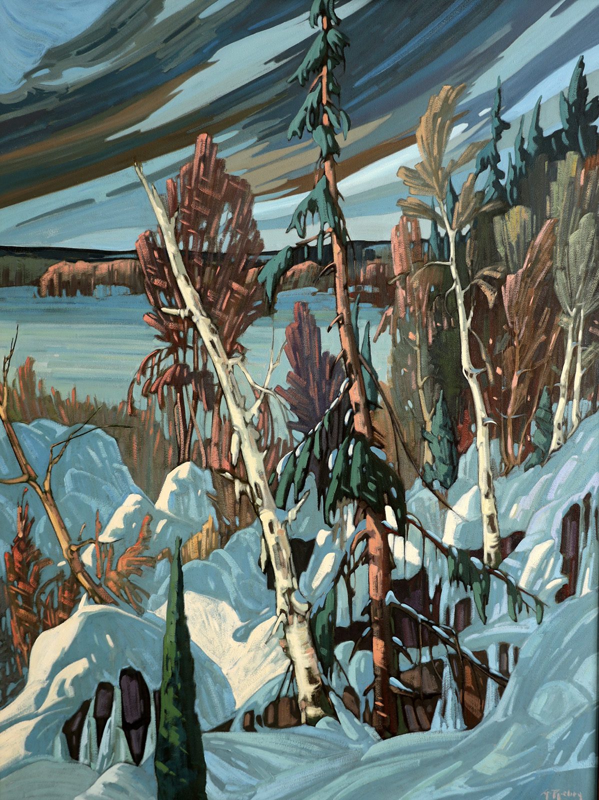 Landscape “Hiver A L'Infini” by Gaston Rebry – oil on canvas.