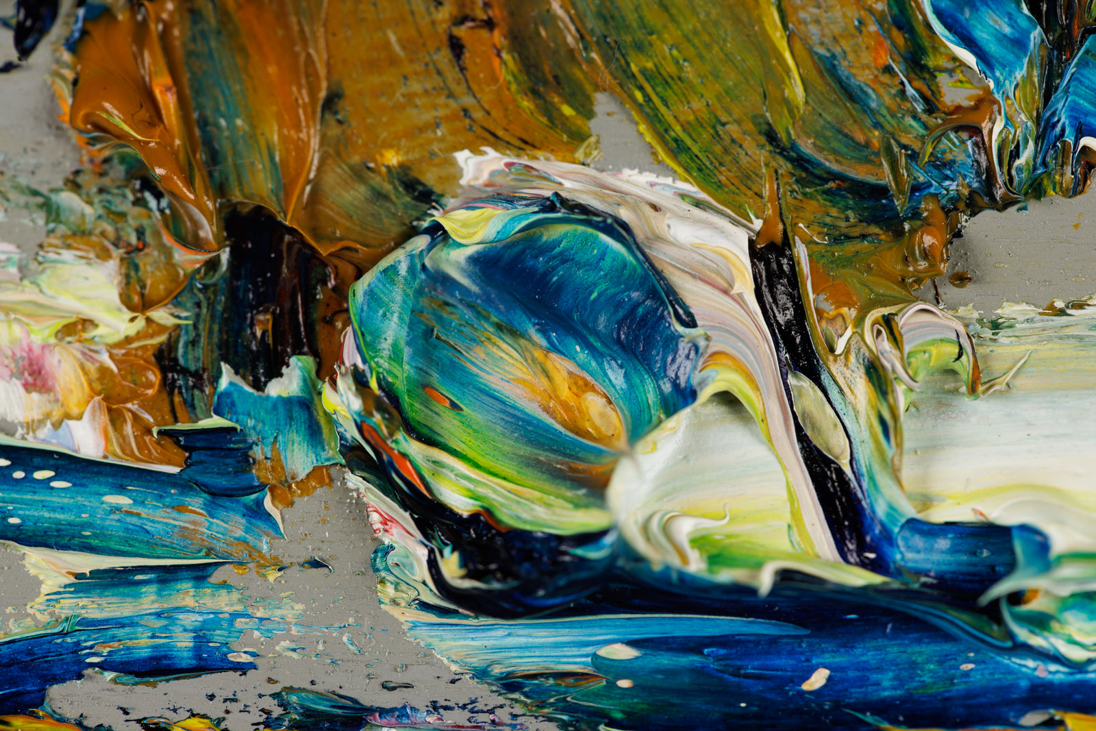 Raynald Leclerc, "Effet De Soleil, Les Eboulements Plateau," detail view, oil on panel