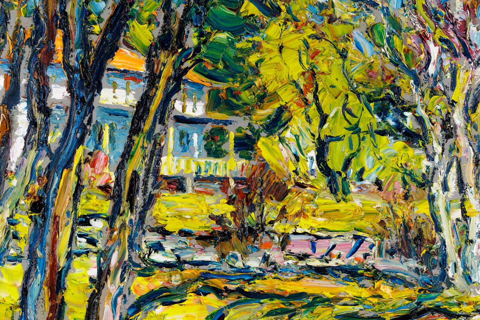 Raynald Leclerc, "Effet De Soleil, Les Eboulements Plateau," detail view, oil on panel