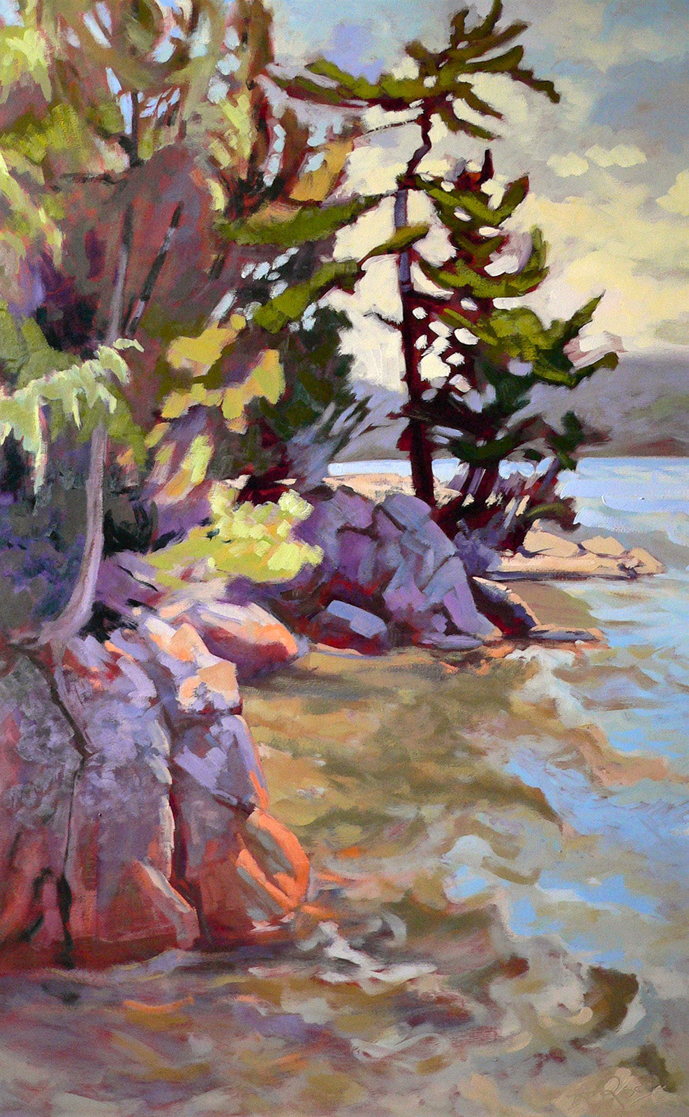 Landscape “Warm Wind, Shallow Bay” by Andrea Ross – oil on canvas.