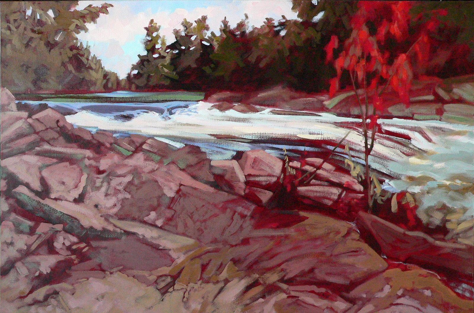 Landscape “Rock & Roll” by Andrea Ross – oil on canvas.