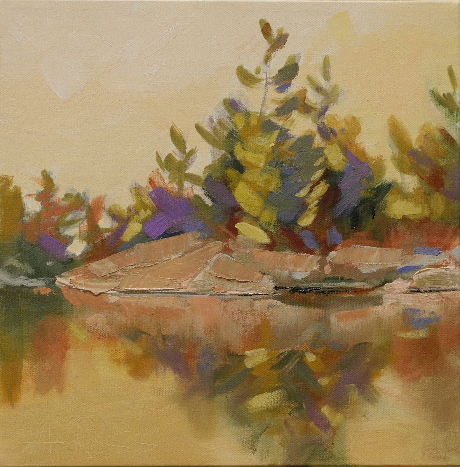 Landscape “Bear Island” by Andrea Ross – oil on canvas.