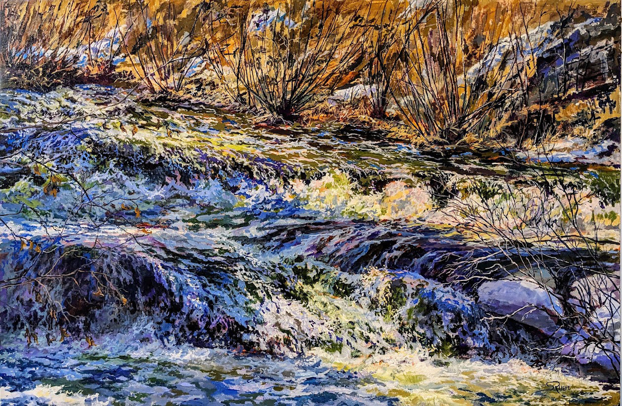Landscape “Spring Flow” by Scott Rubie – acrylic on canvas.
