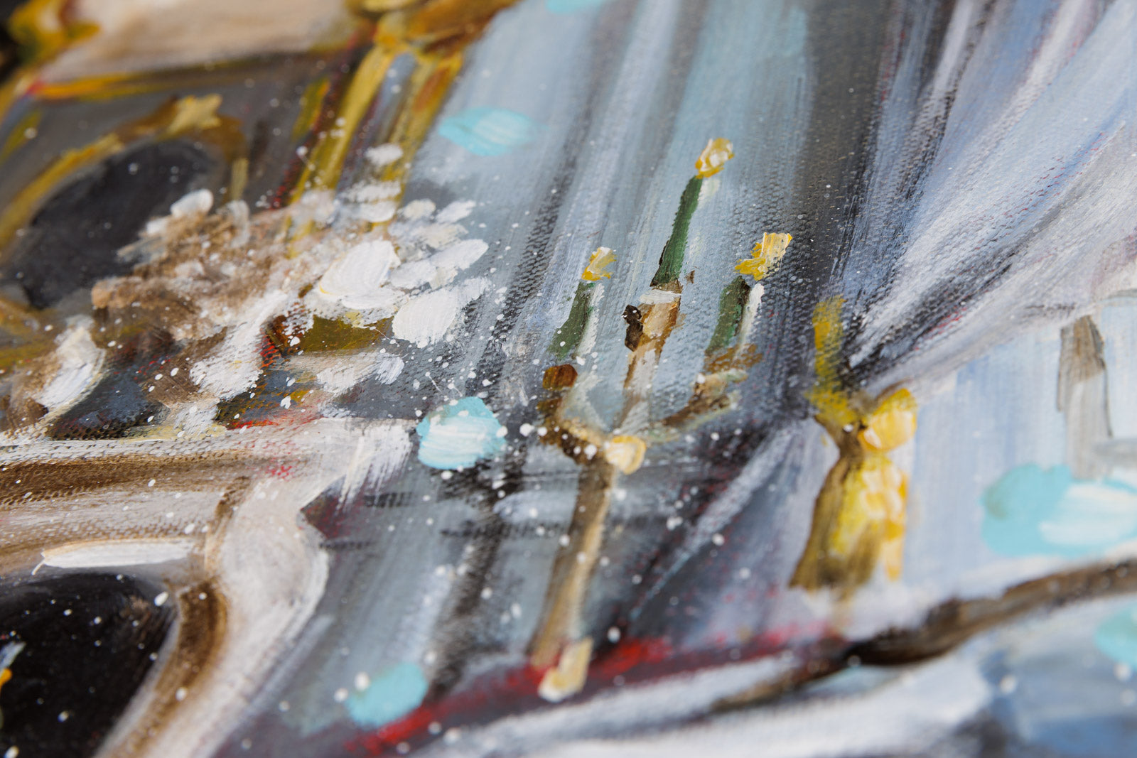 Interior In Steel Grey With Fireplace