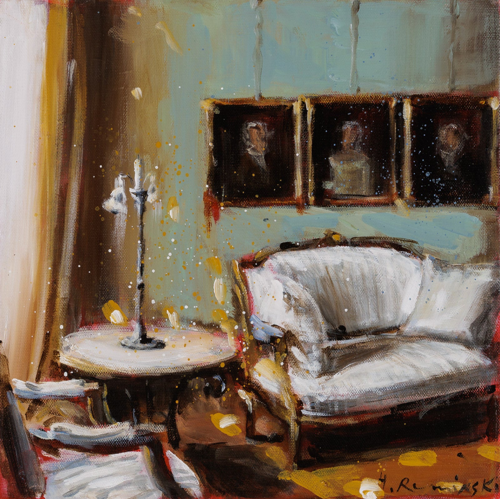 Chair, Settee & Portraits