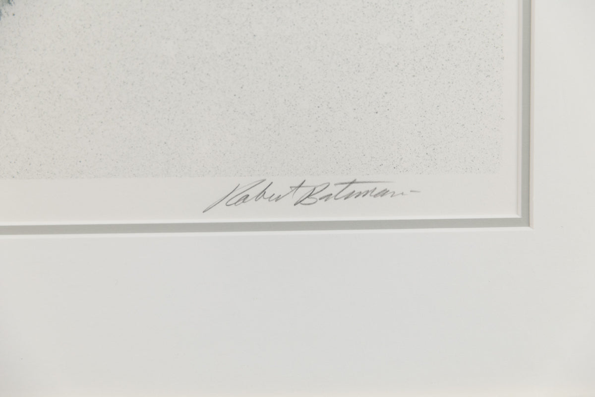 Robert Bateman, "Wolf Pair In Winter CE 125/200," detail view, offset lithograph