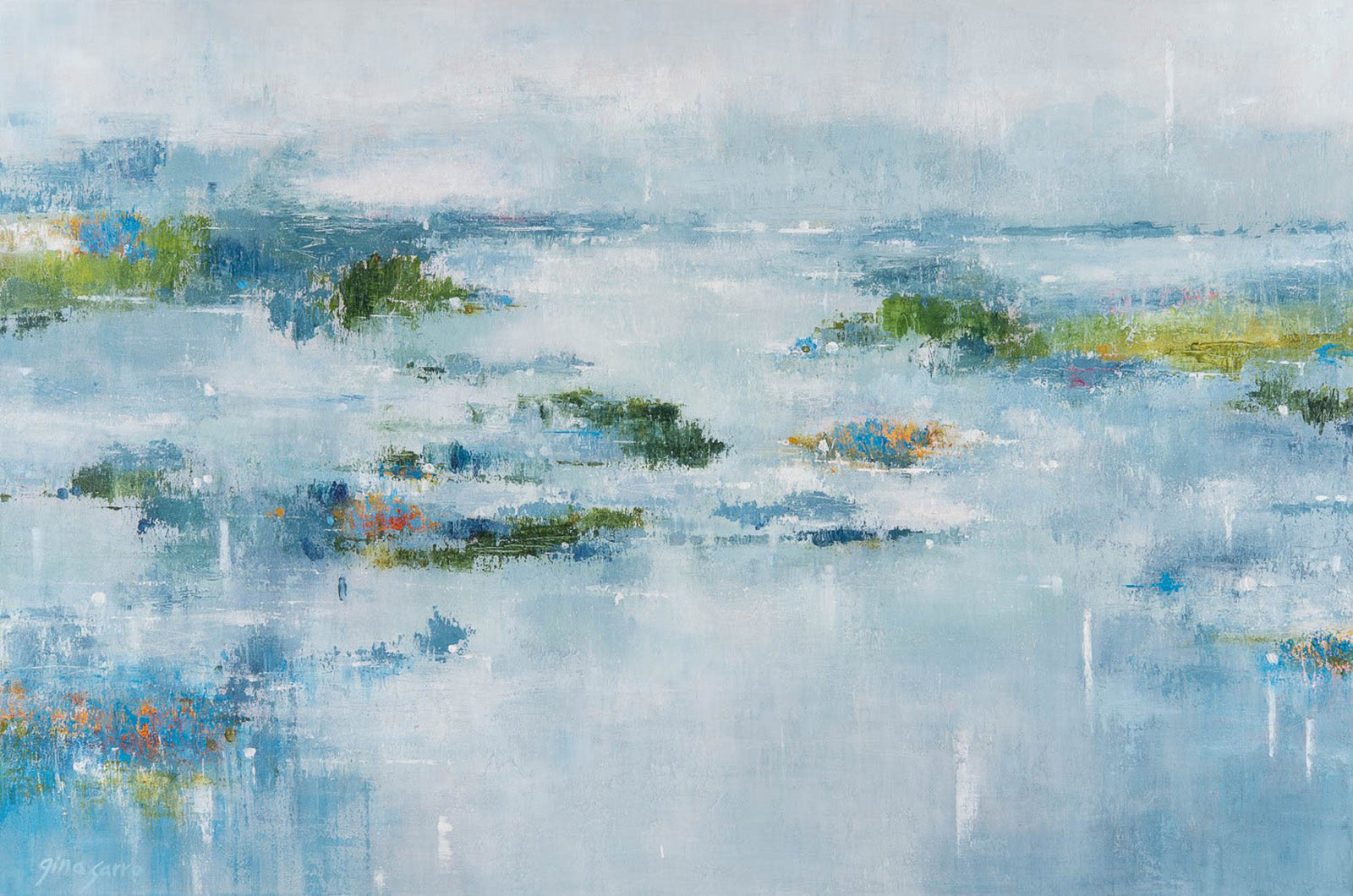 Landscape “As Time Passes By” by Gina Sarro – acrylic on canvas.