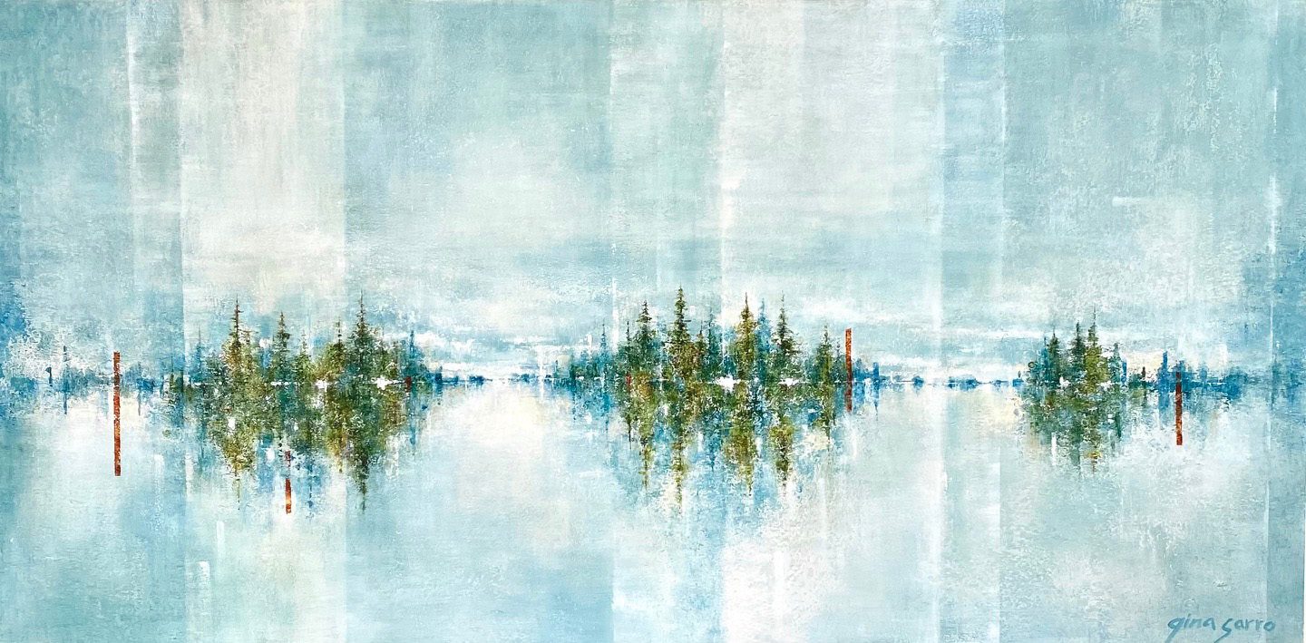Landscape “What Dreams Are Made Of III” by Gina Sarro – acrylic on canvas.