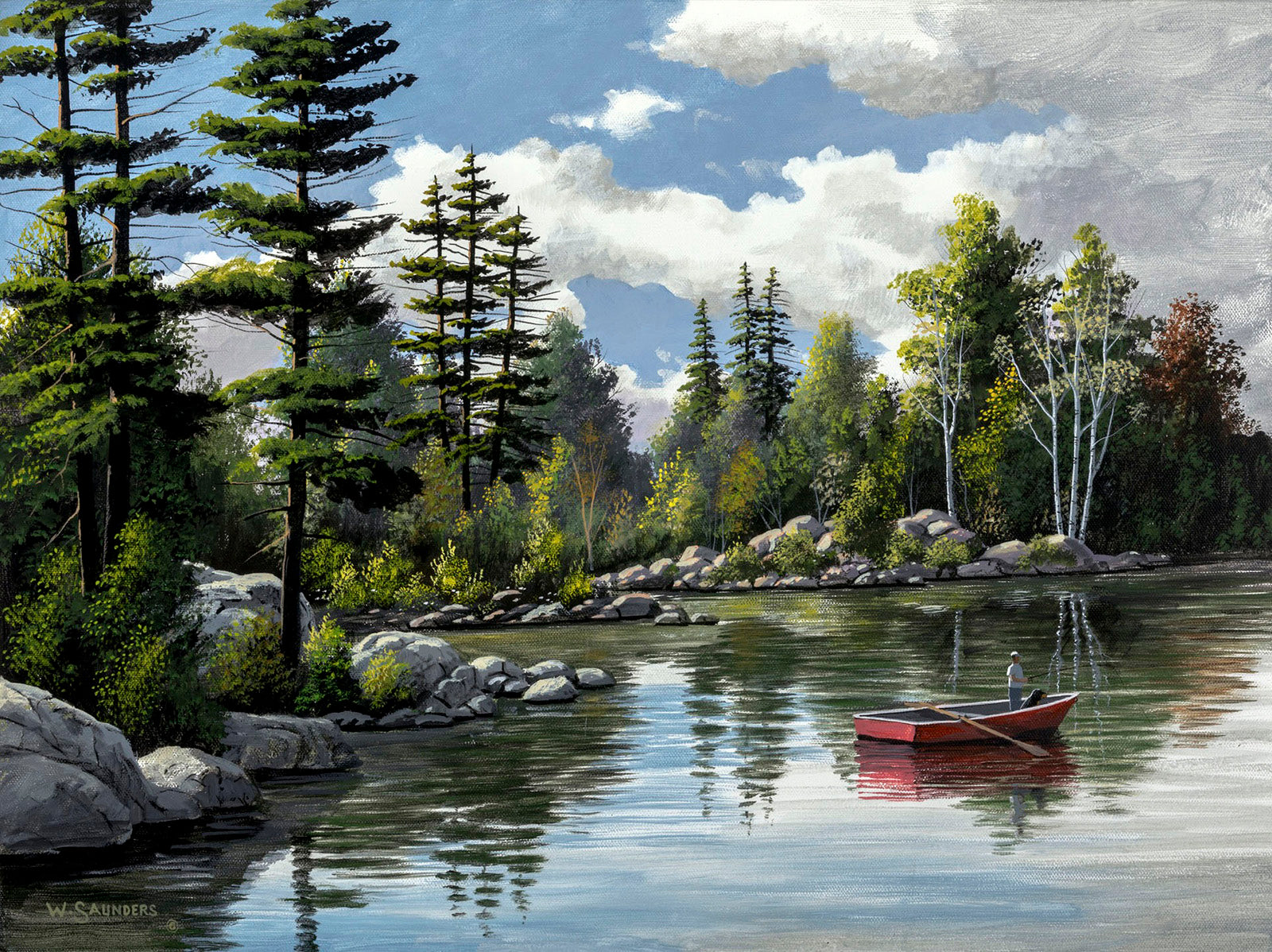 Landscape “Buddies” by Bill Saunders – acrylic on canvas.