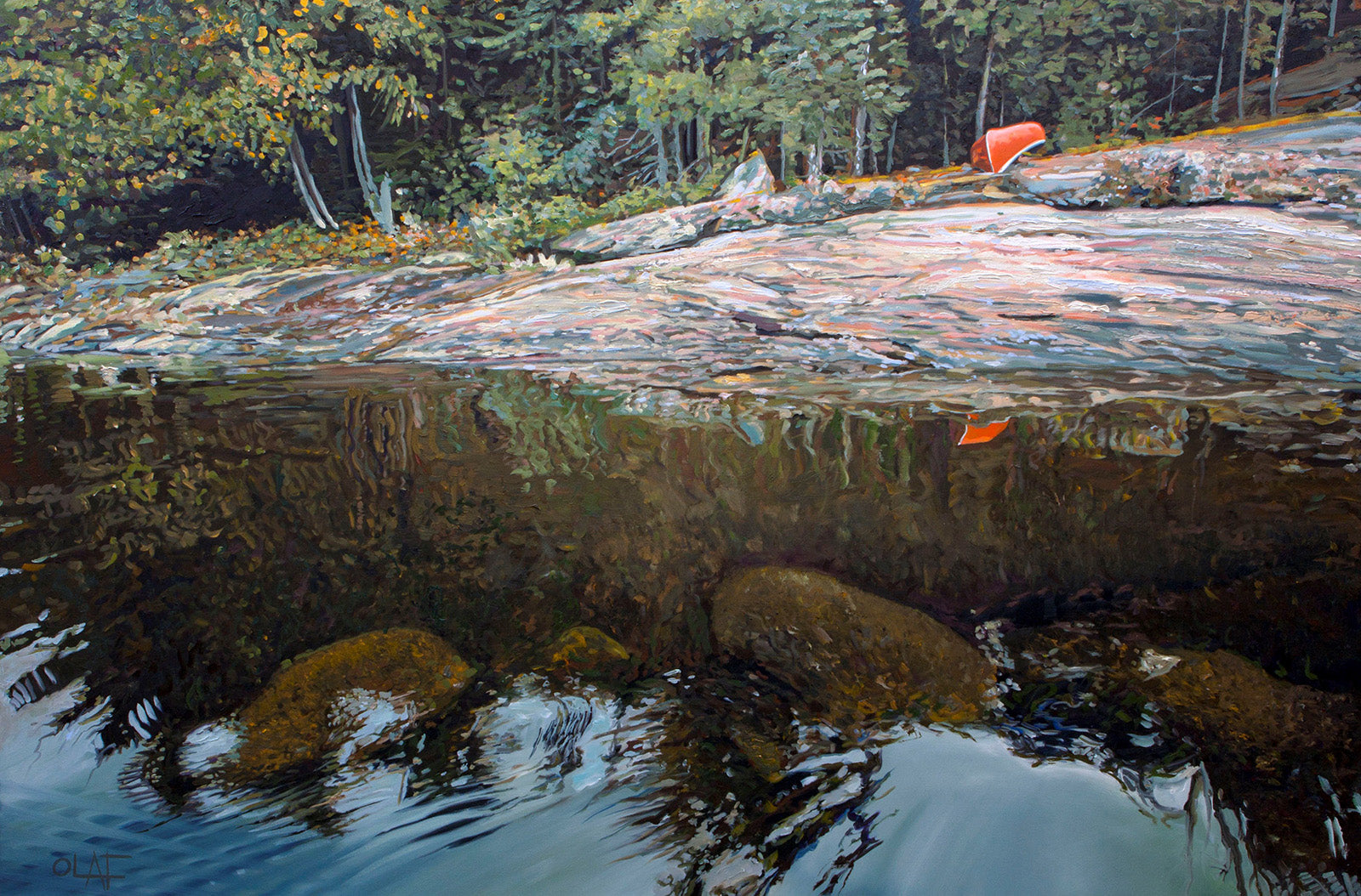 Landscape “When We Retire At Night” by Olaf Schneider – oil on canvas.