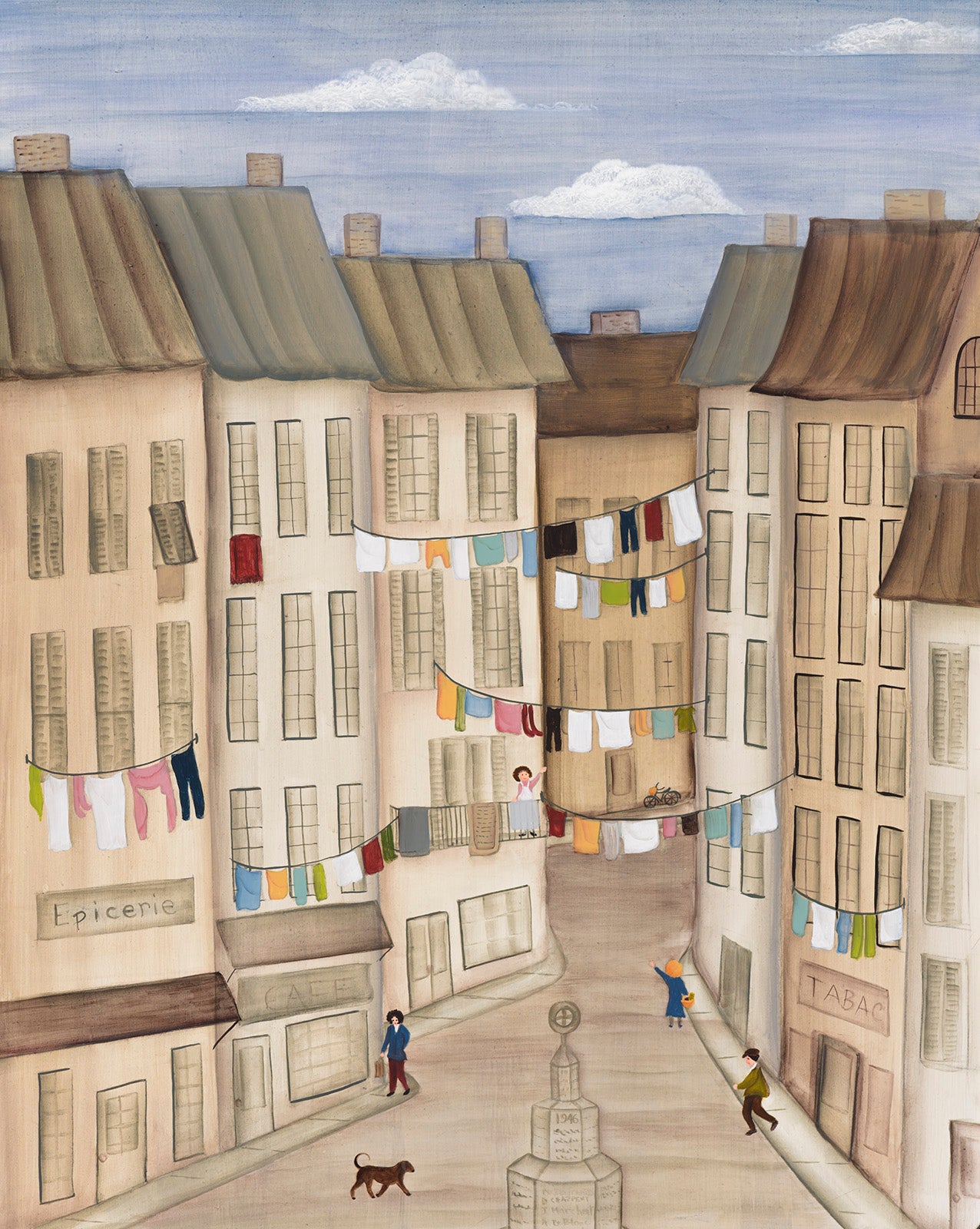 Cityscape “Lundi” by Mary Scattergood – acrylic on board.