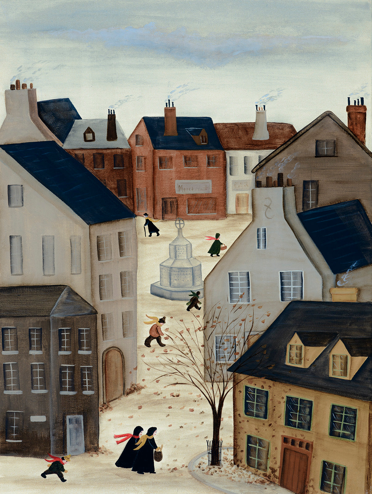 Cityscape “Old Montreal” by Mary Scattergood – acrylic on canvas.