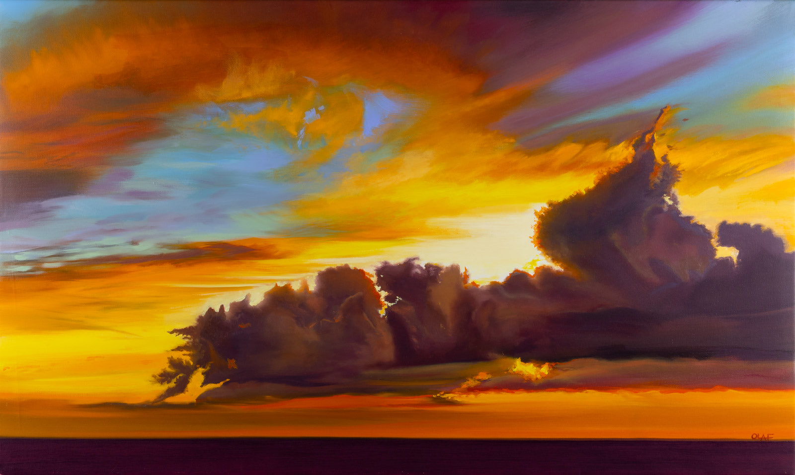 Landscape “He's Coming Soon” by Olaf Schneider – oil on canvas.