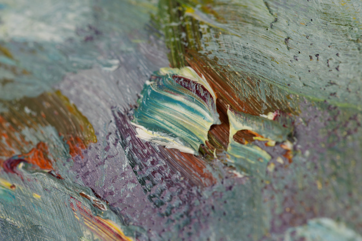 Steve R. Coffey, "Gold Road," detail 5, oil on canvas