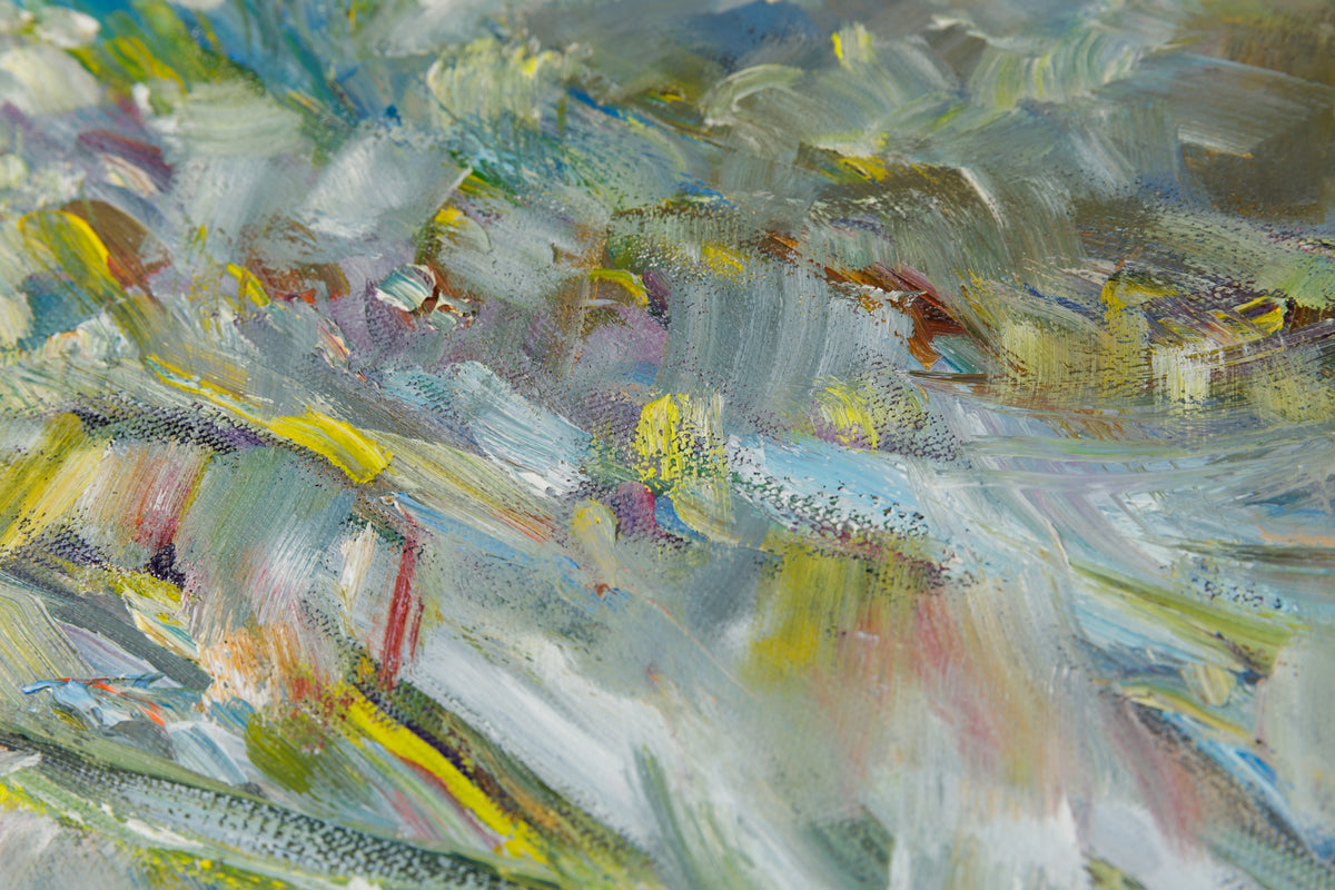 Steve R. Coffey, "Gold Road," detail 2, oil on canvas