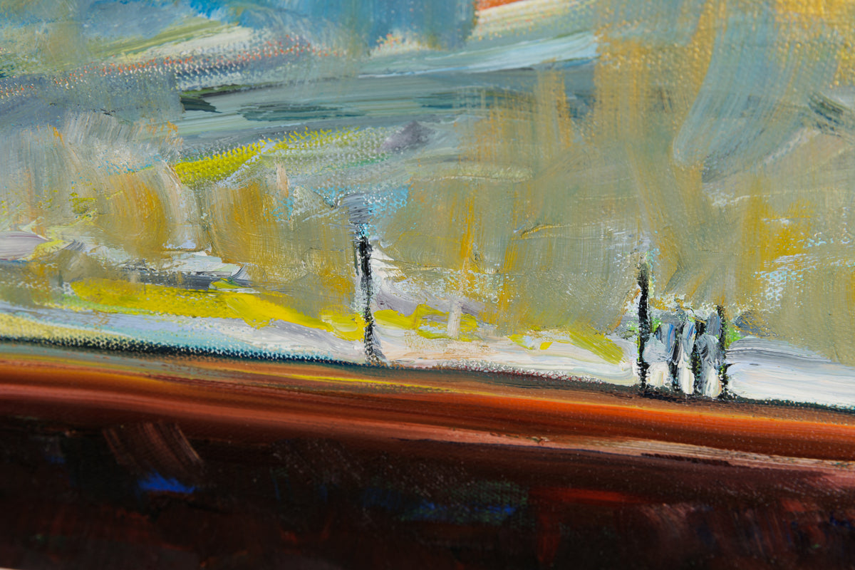 Steve R. Coffey, "Gold Road," detail 3, oil on canvas