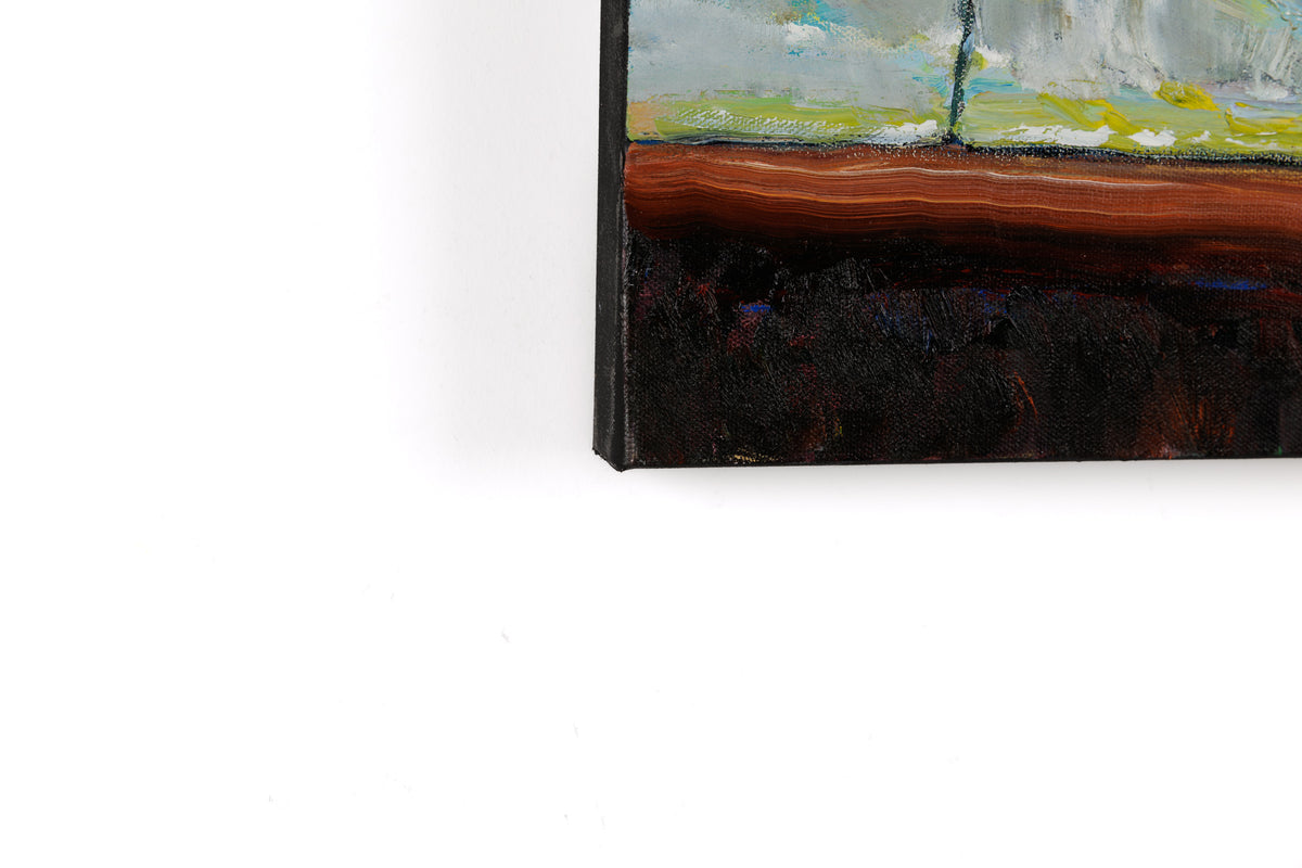 Steve R. Coffey, "Gold Road," detail 4, oil on canvas