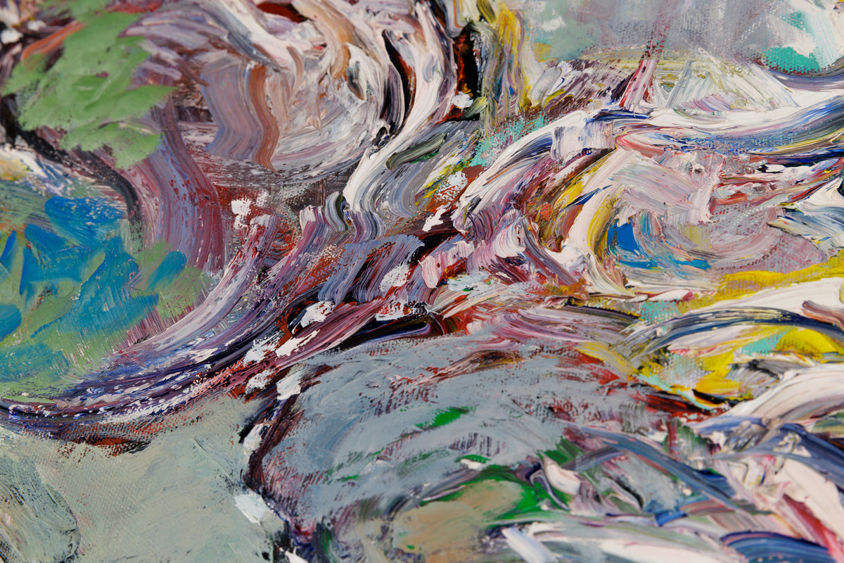 Steve R. Coffey, "Rolling," detail 2, oil on canvas
