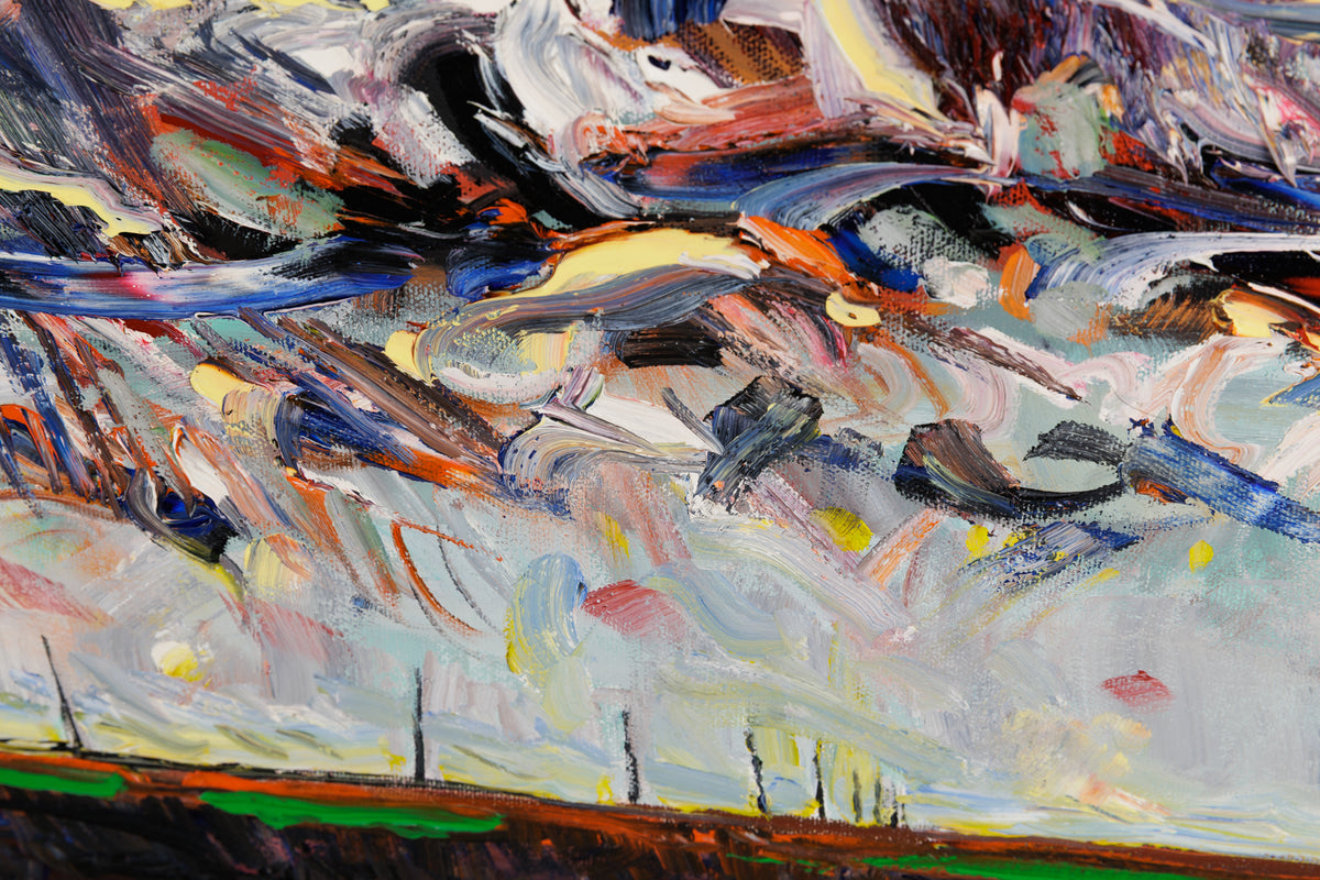 Steve R. Coffey, "Rolling," detail 3, oil on canvas