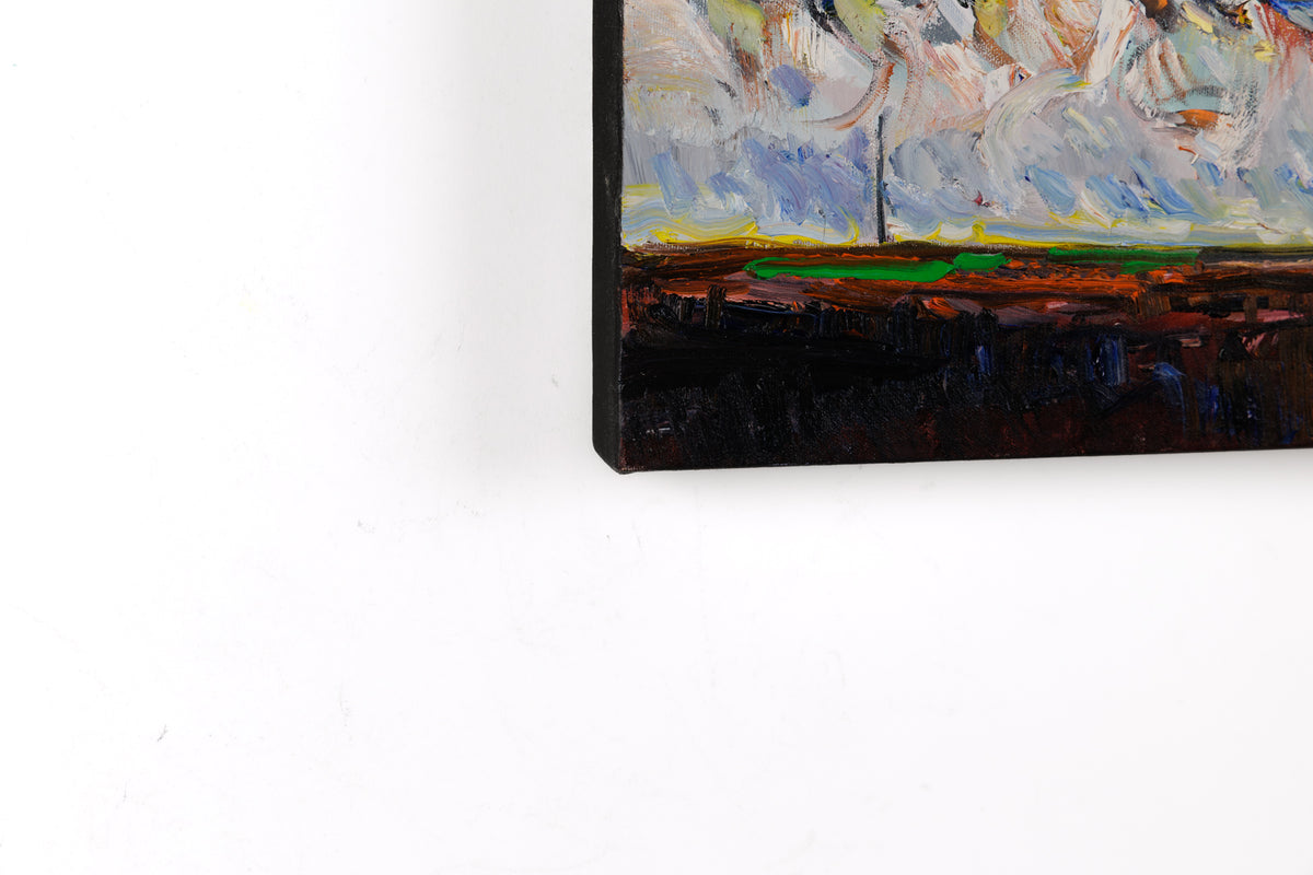 Steve R. Coffey, "Rolling," detail 4, oil on canvas