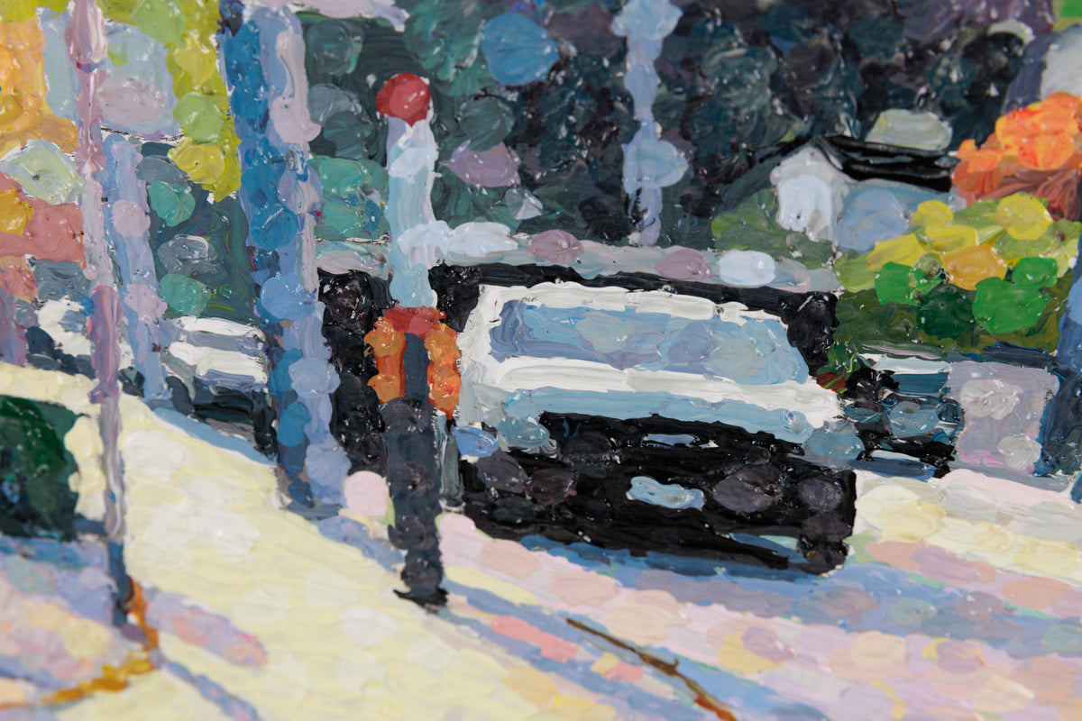 Susan Gale, "Internal Home," detail 3, acrylic on panel
