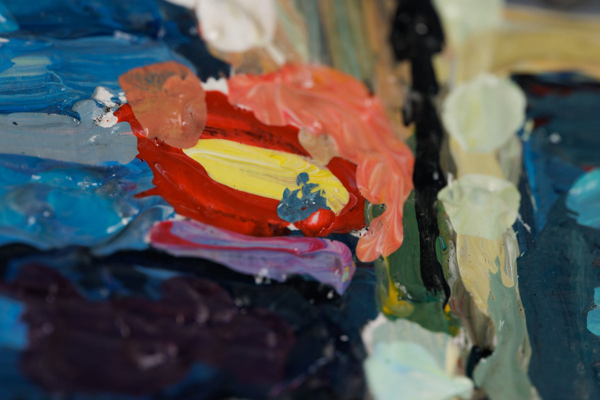 Susan Gale, "Freedom Throughout," detail 5, acrylic on panel