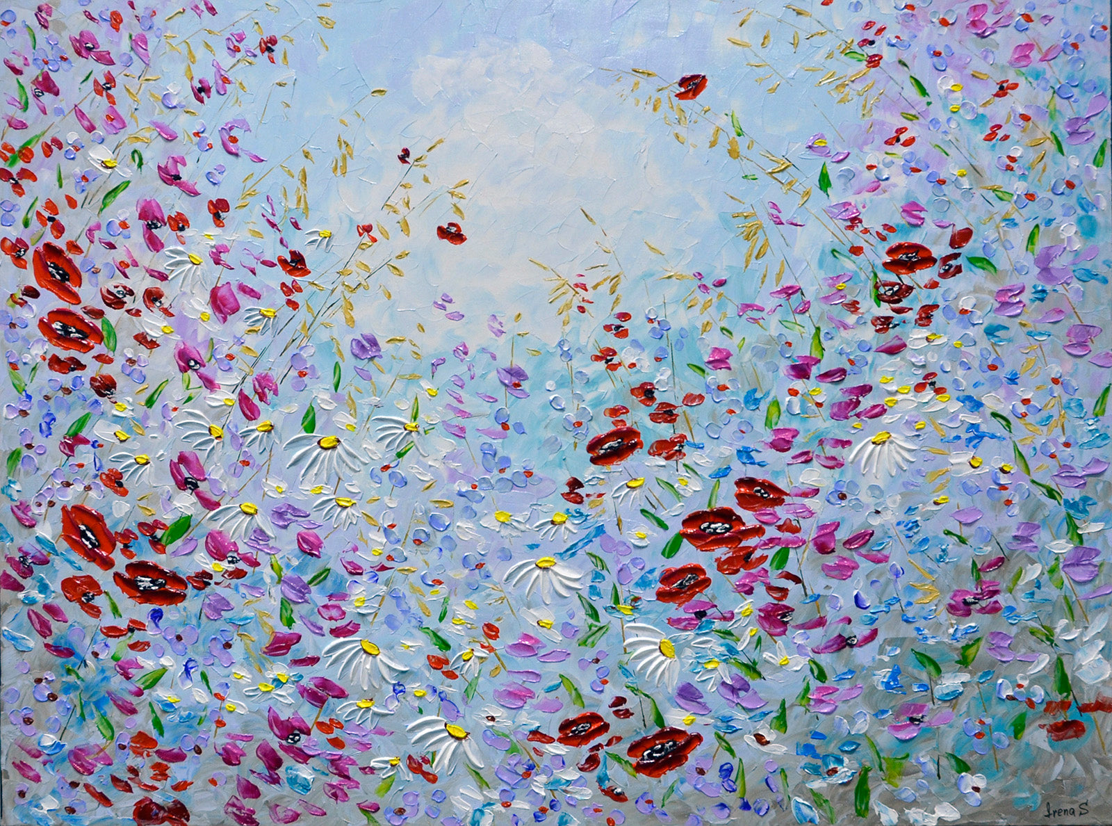 Floral “Listen To Your Heart” by Irena Sherstyuk – acrylic on canvas.