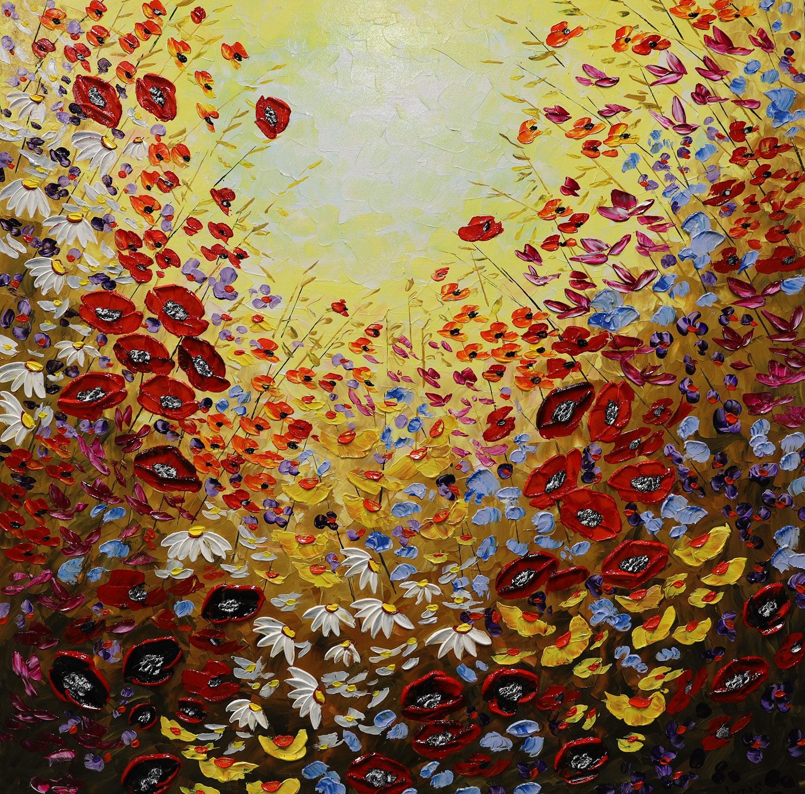 Floral “Finding A Sound” by Irena Sherstyuk – acrylic on canvas.