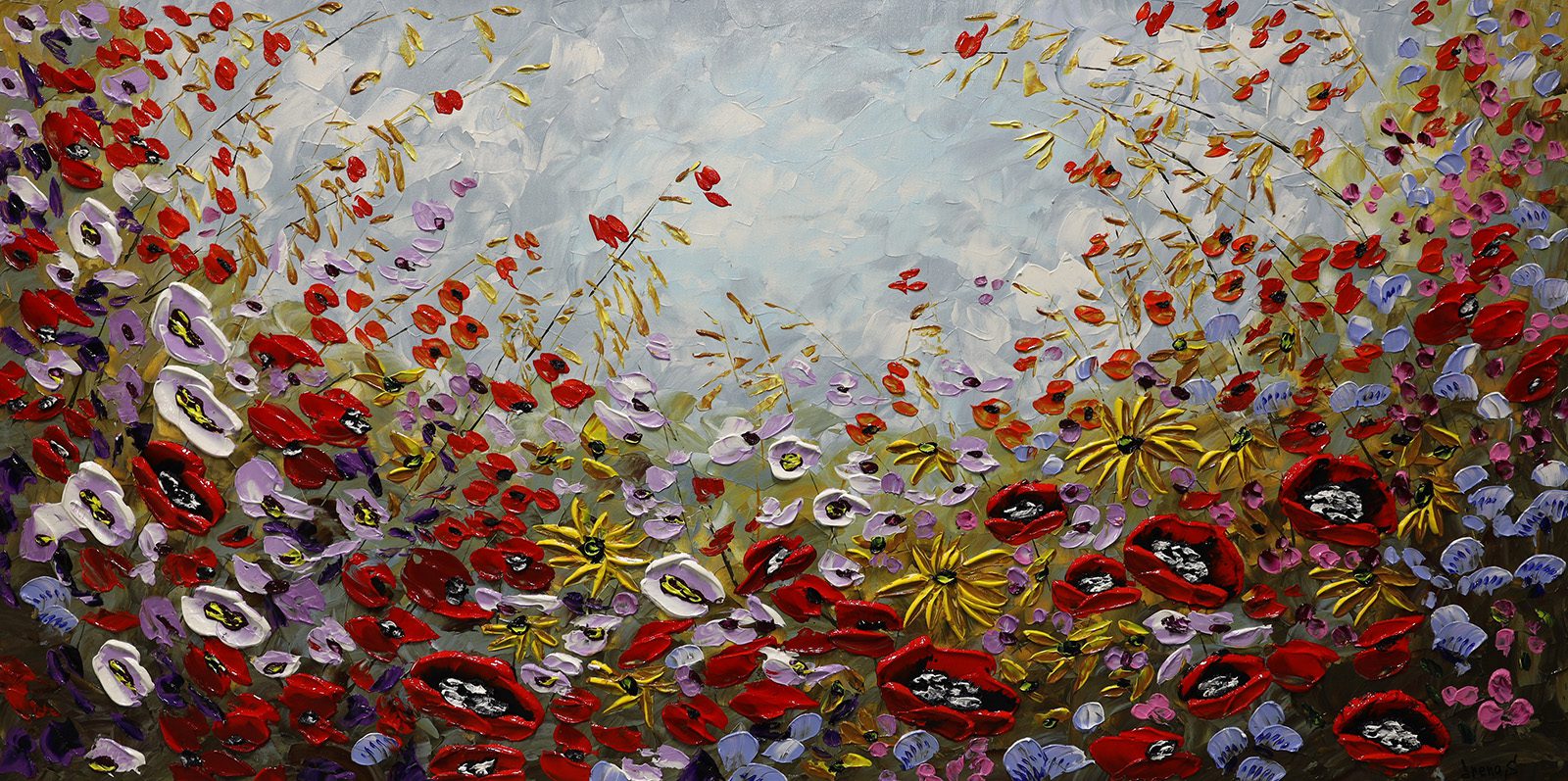 Floral “Come Back To Sorrento” by Irena Sherstyuk – acrylic on canvas.